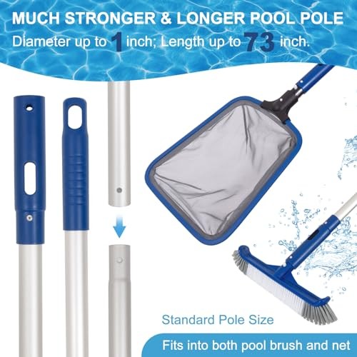 Pool Cleaning Kit, 14.5 » Pool Brush Head & Ultra Fine Mesh Pool Skimmer Net