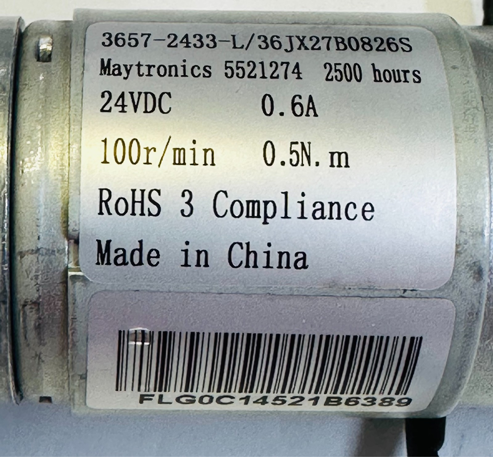 *TESTED* Maytronics Drive Motor 5521274 24V 100RPM Dolphin Pool Robot