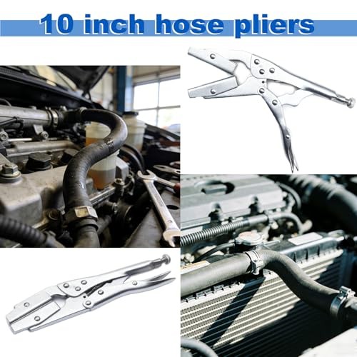 10-Inch Radiator Hose Clamp Pliers Set 4-Pack, Heavy Duty Self-Locking Pinch