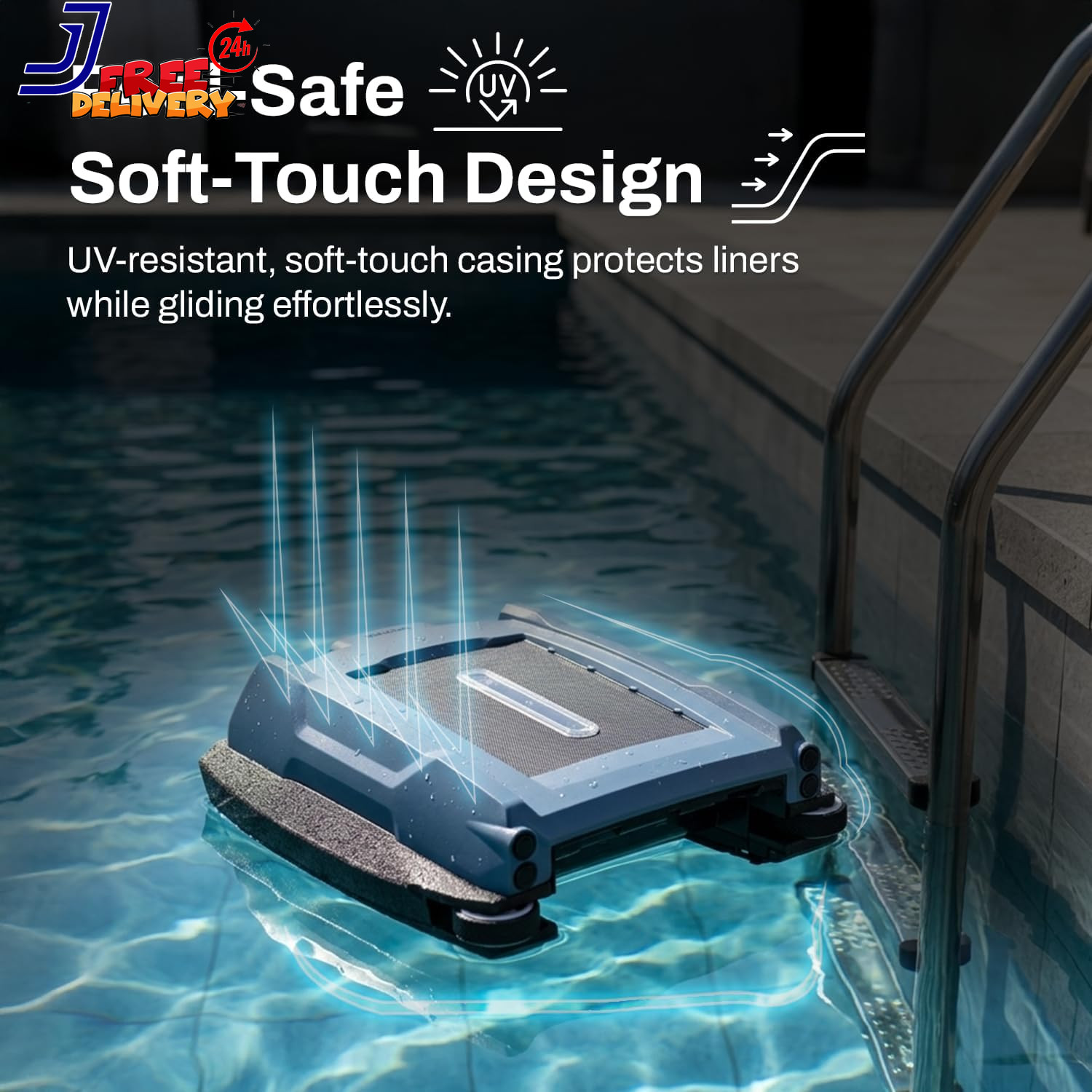 Pool Skimmer Solar Powered Robotic App Control Blue Betta Neo Led