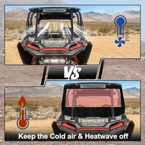 RZR 1000 XP Soft Rear Window, Full Back Windshield Dust Panel | Compatible