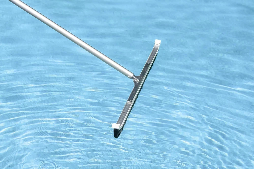 36-Inch Extra-Wide Commercial Swimming Pool Wall Brush, Heavy-Duty Aluminum Back
