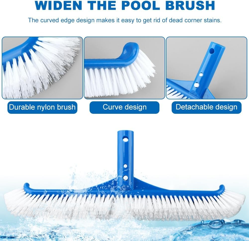 Pool Cleaning Kit: Jet Vacuum, Brush, Skimmer Net & 47-61&Prime; Pole