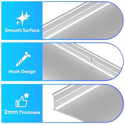 -Pack 4&Prime; Extra-Wide Door Rain Drip Guard, 5&Prime; L Heavy Duty 52in-Silver 2