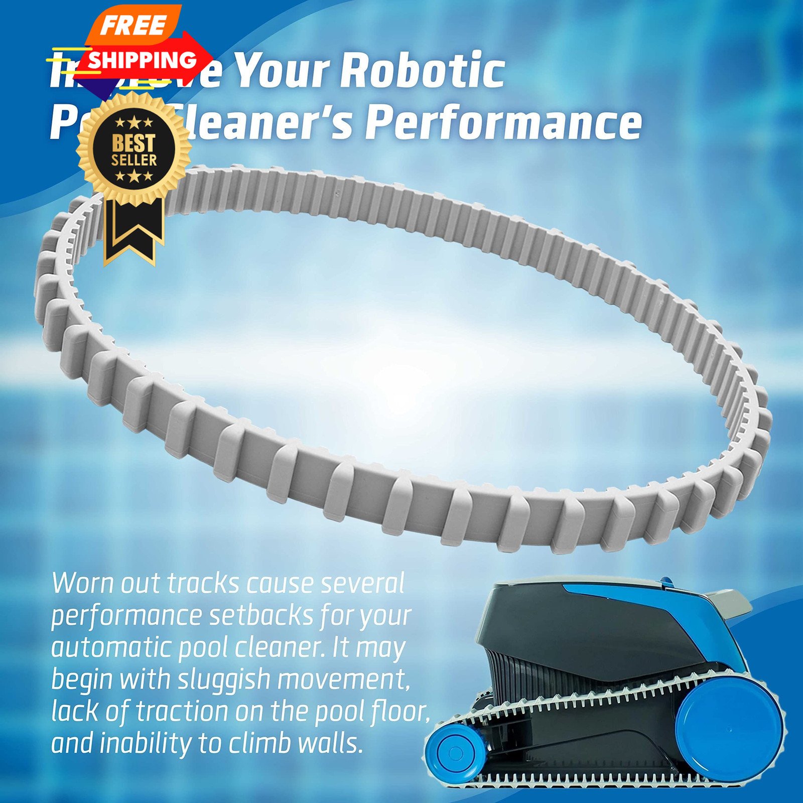 (2-Pack) Calvana Gray Pool Cleaner Timing Tracks, Compatible 9985006-R2,