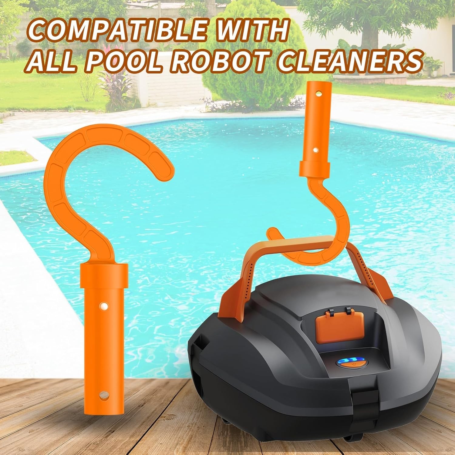 Robotic Pool Cleaner Accessories Hook – Compact, Easy to Use, Bright Orange