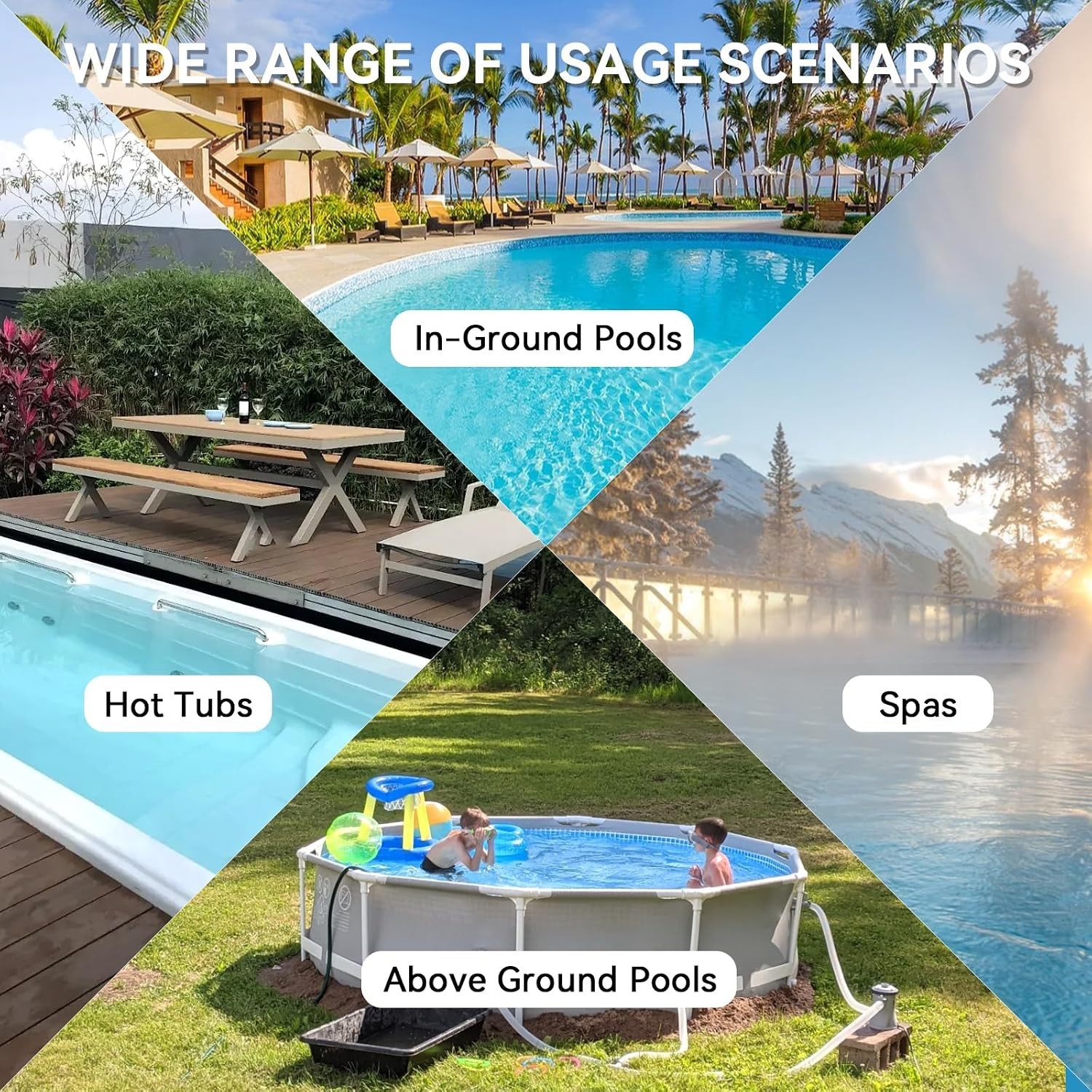 Pool Vacuum Cleaner Cordless Handheld above Ground powerful with Telescopic Pole