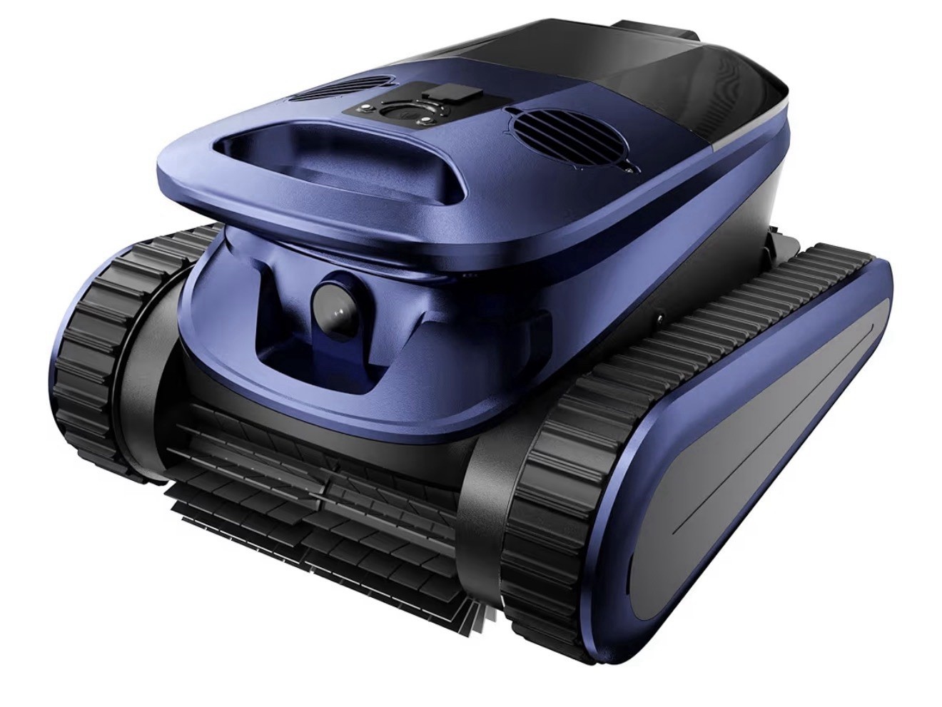 Robotic Pool Cleaner AI Navigation Dual Turbines Multiple Cleaning Modes Blue