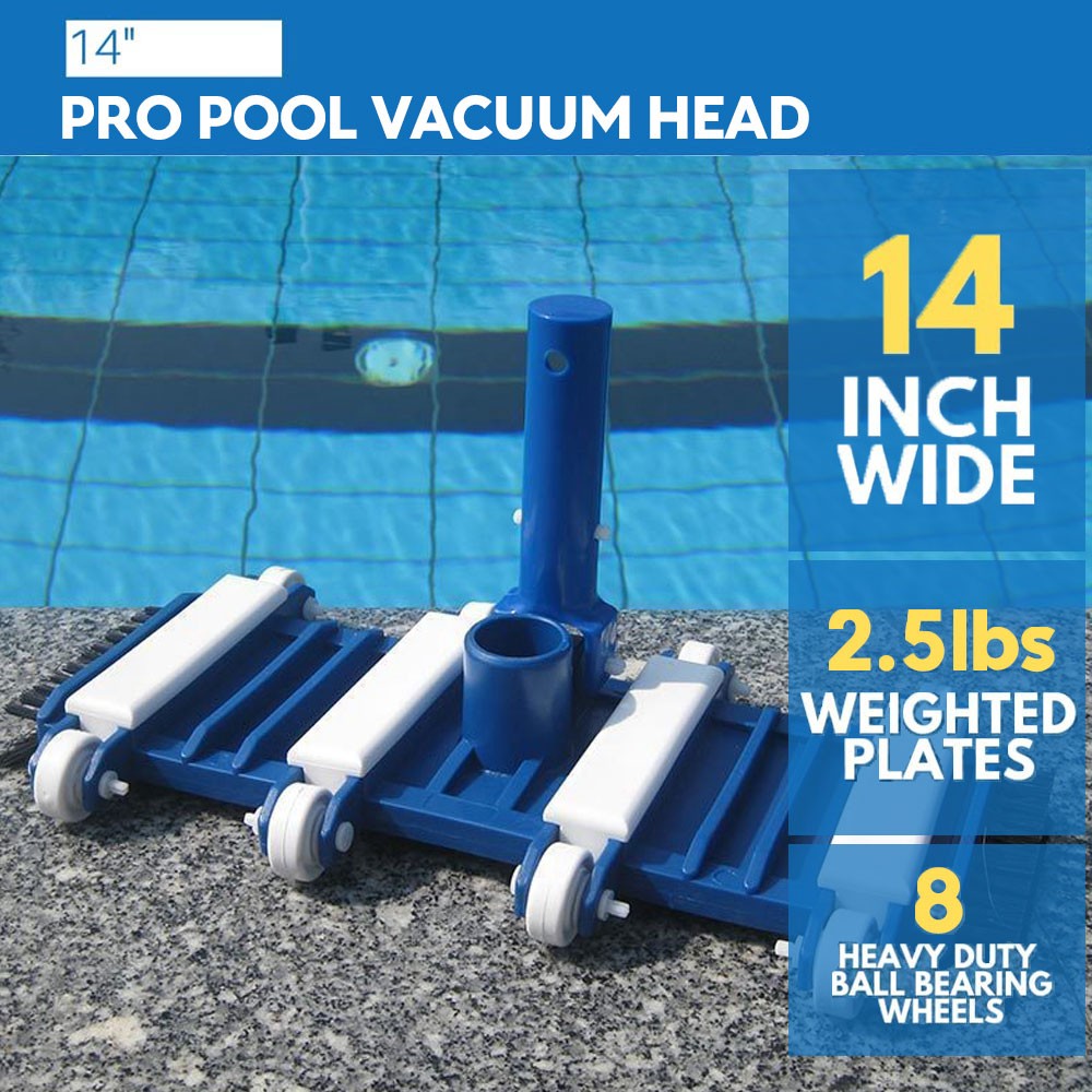 14 In Flexible Heavy Weighted In-Ground Swimming Pool Vacuum Head In ground