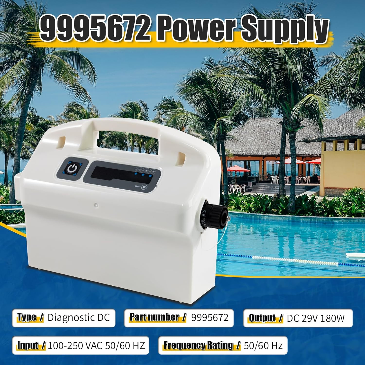Upgraded 9995672 Assy Power Supply Replacement Part with Power Cord Compatible w