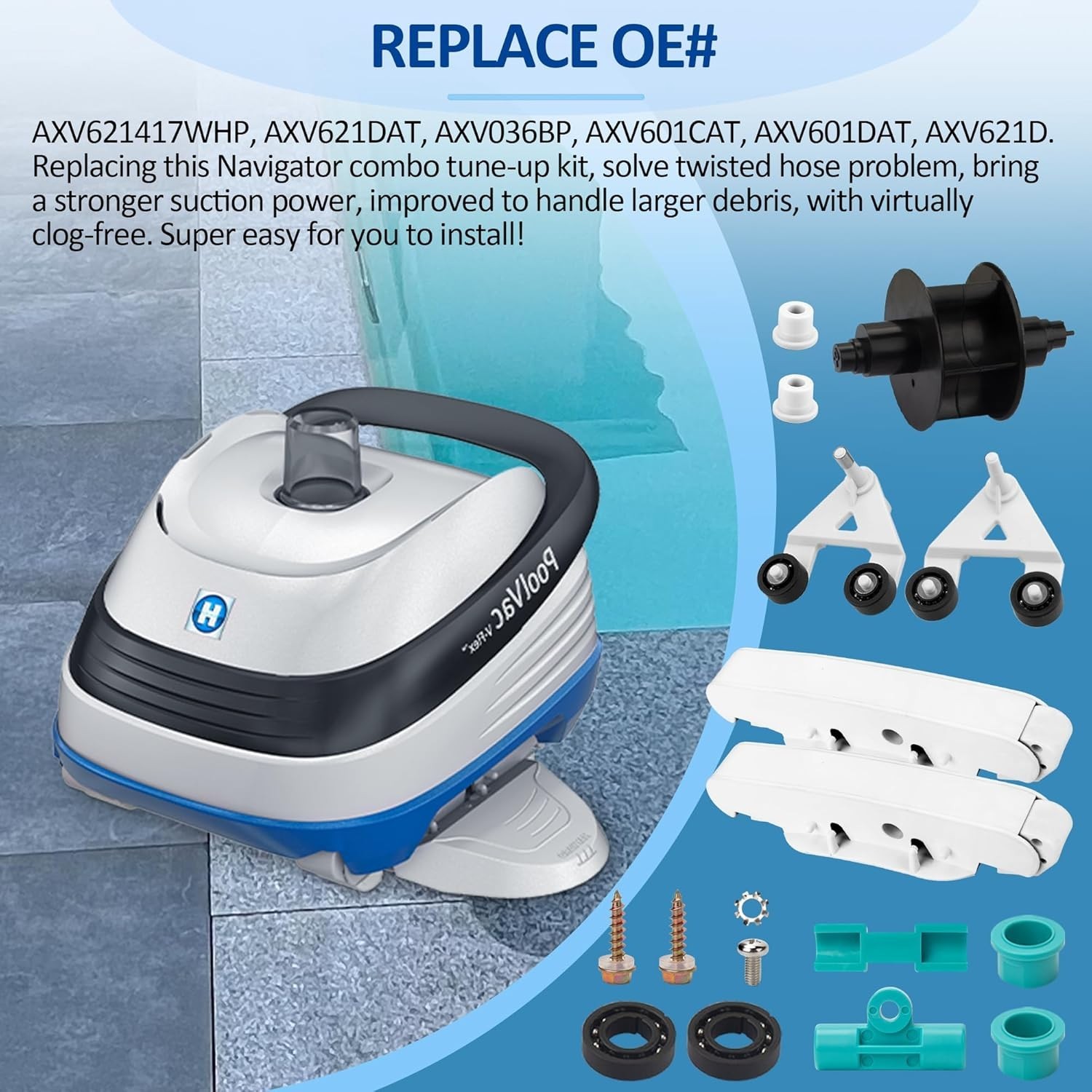 Hayward Pool Vac XL/Navigator Pro A-Frame and Pod Tune-Up Kit Replacement