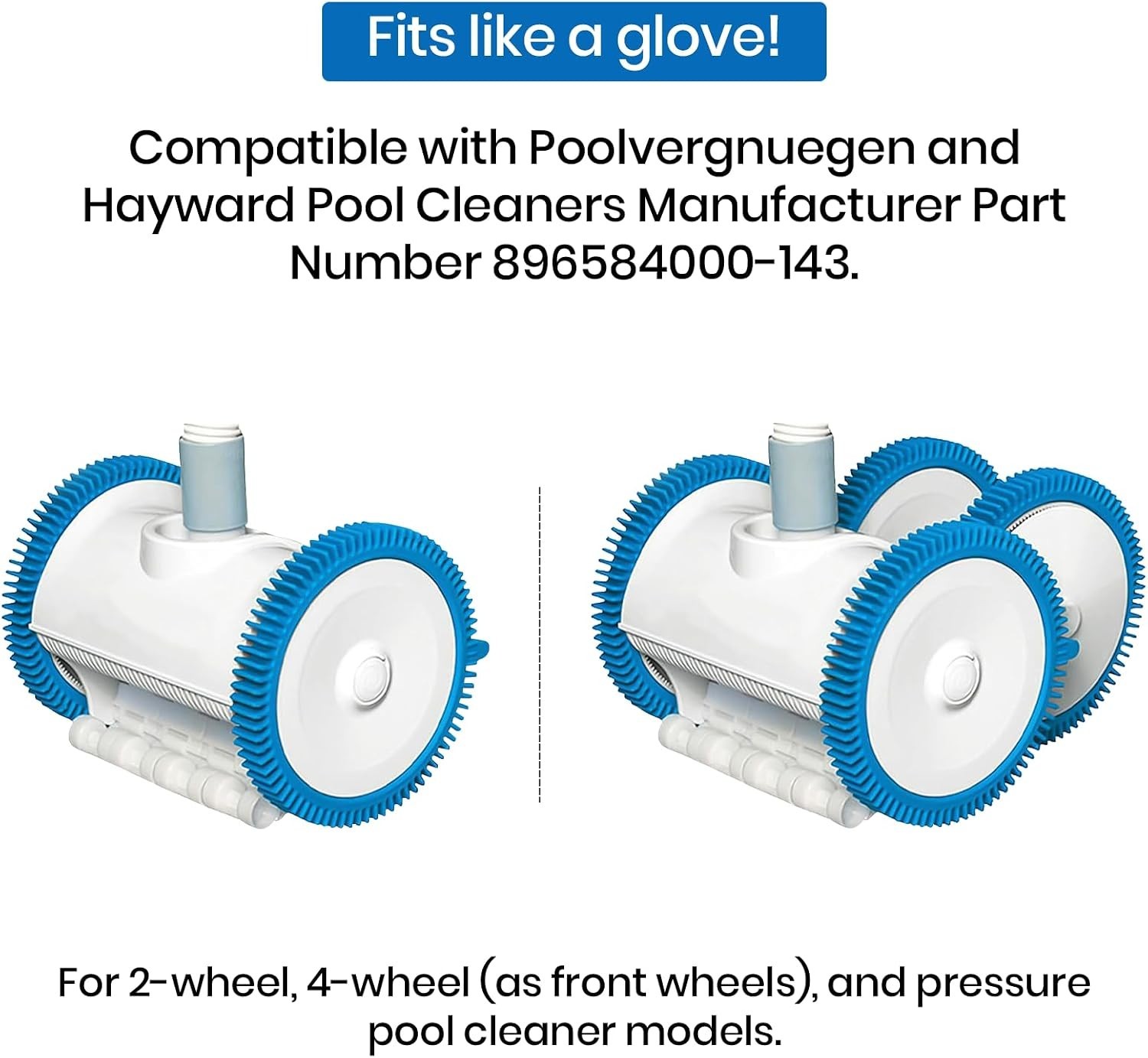 Heavy-Duty Replacement Tires with Super Hump for In-Ground Pool Cleaners