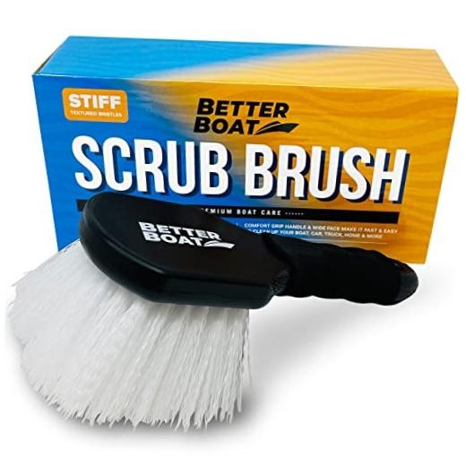 Stiff Hand Scrub Brush Heavy Duty Tire and Wheel Cleaning Tool, Short Handle