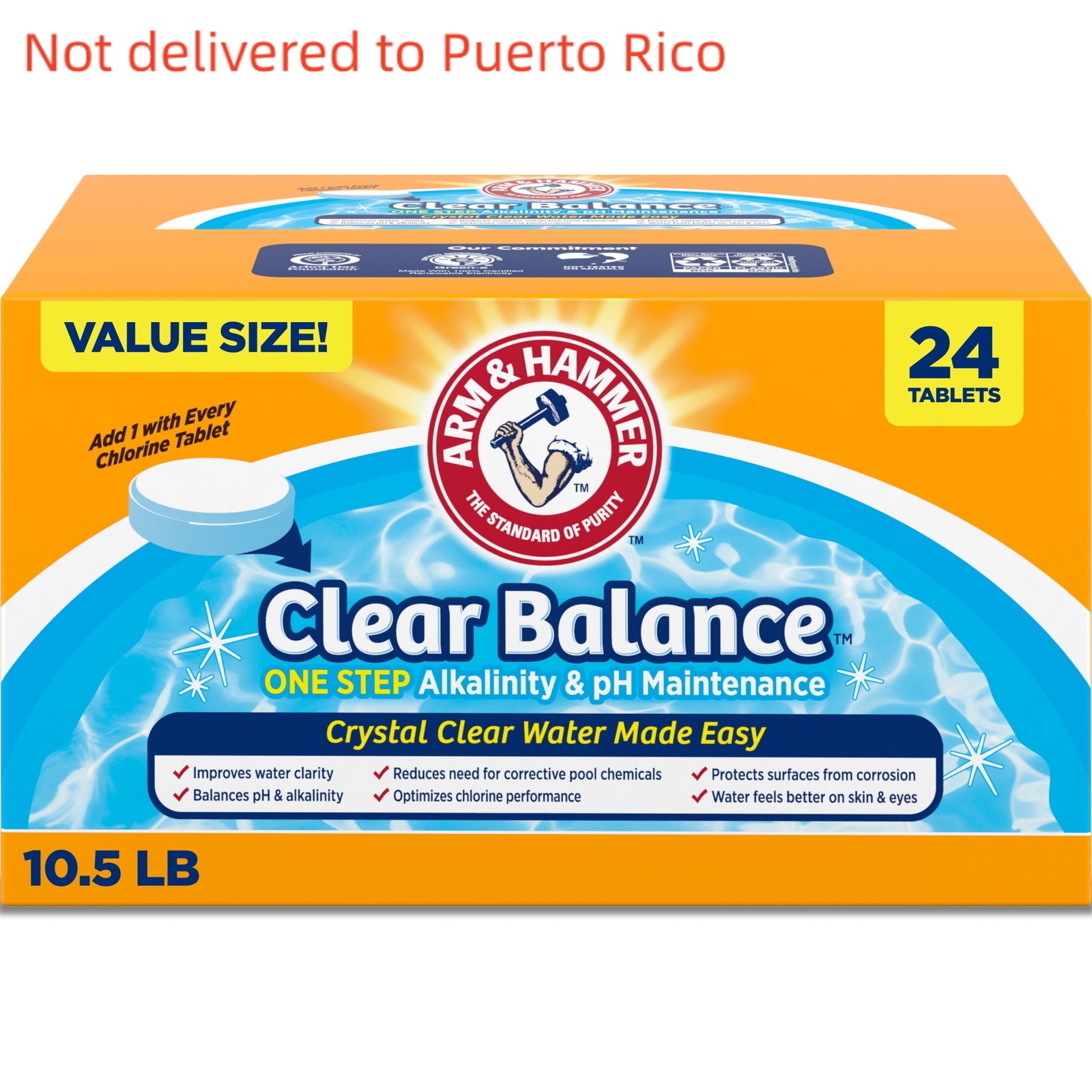 Clear Balance Pool Maintenance Tablets, 24 Count – 1 Pack