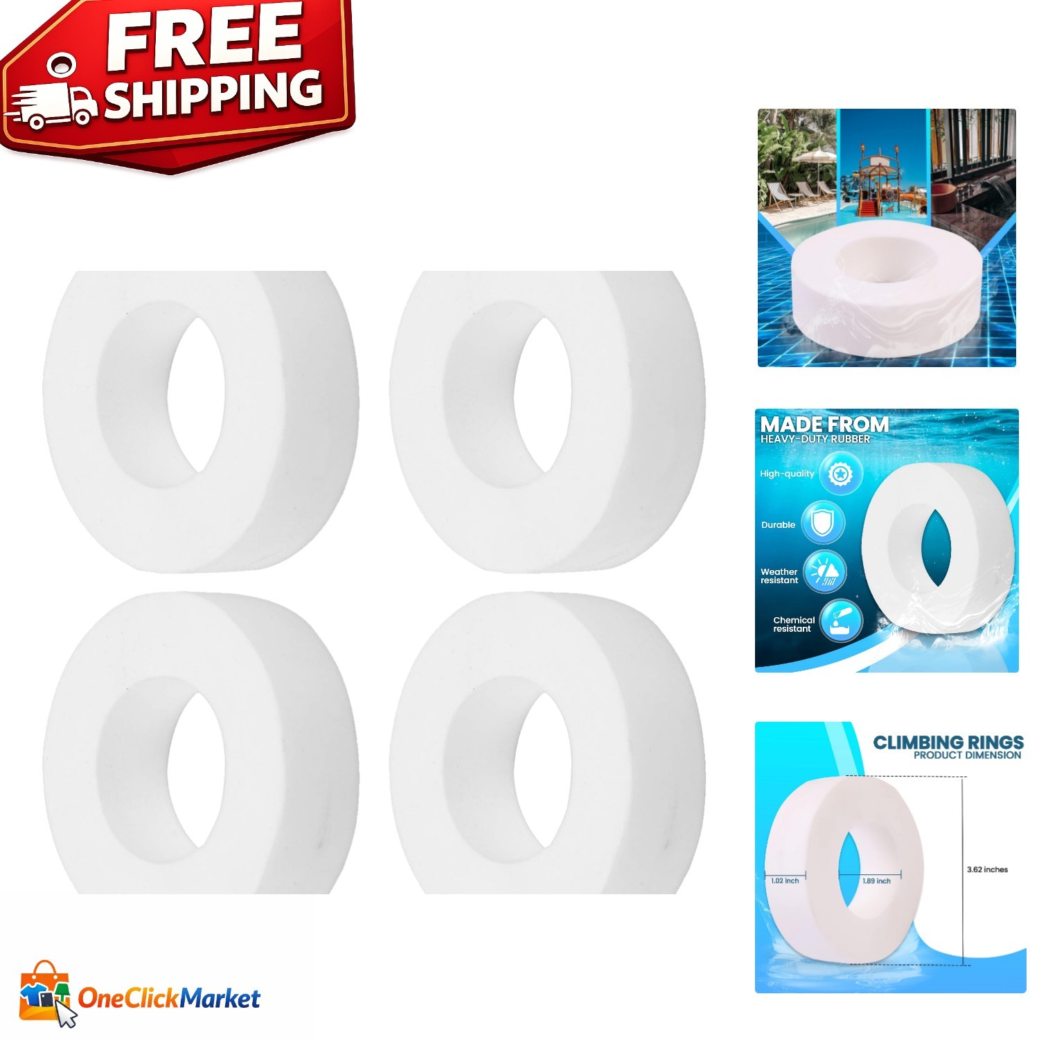 Climbing Ring Replacement Kit for Maytronics Dolphin – Quality 4 Count