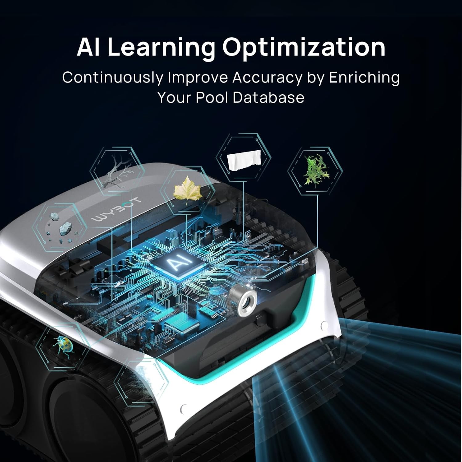 2025 New WYBOT C2 AI Cordless Pool Robot – 8 Modes, Wall Climb, Waterline Clean