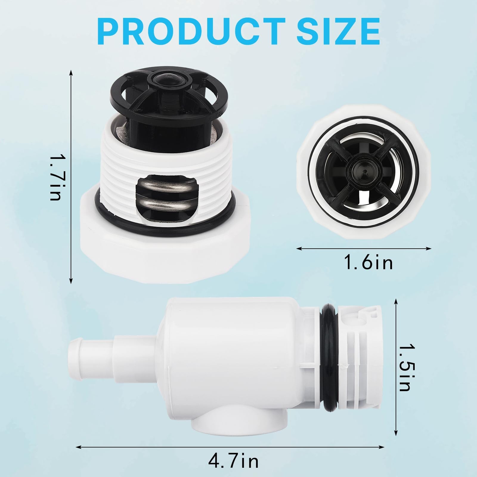 QDOCURO 1 PC 9-100-9002 UWF D29 Quick Disconnect Pressure 1.5 inches, B