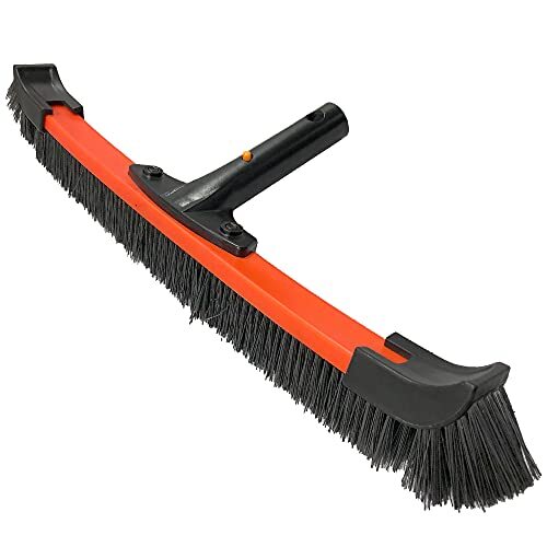 20 Inch Pool Brush for Cleaning Pool Walls Nylon Bristles Pool Brush Head