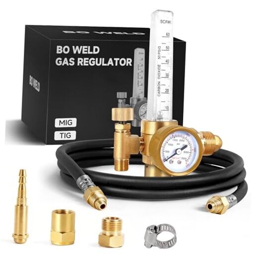 BO WELD Argon CO2 Regulator Flow Meter Gas Regulator Gas Regulator with Hose