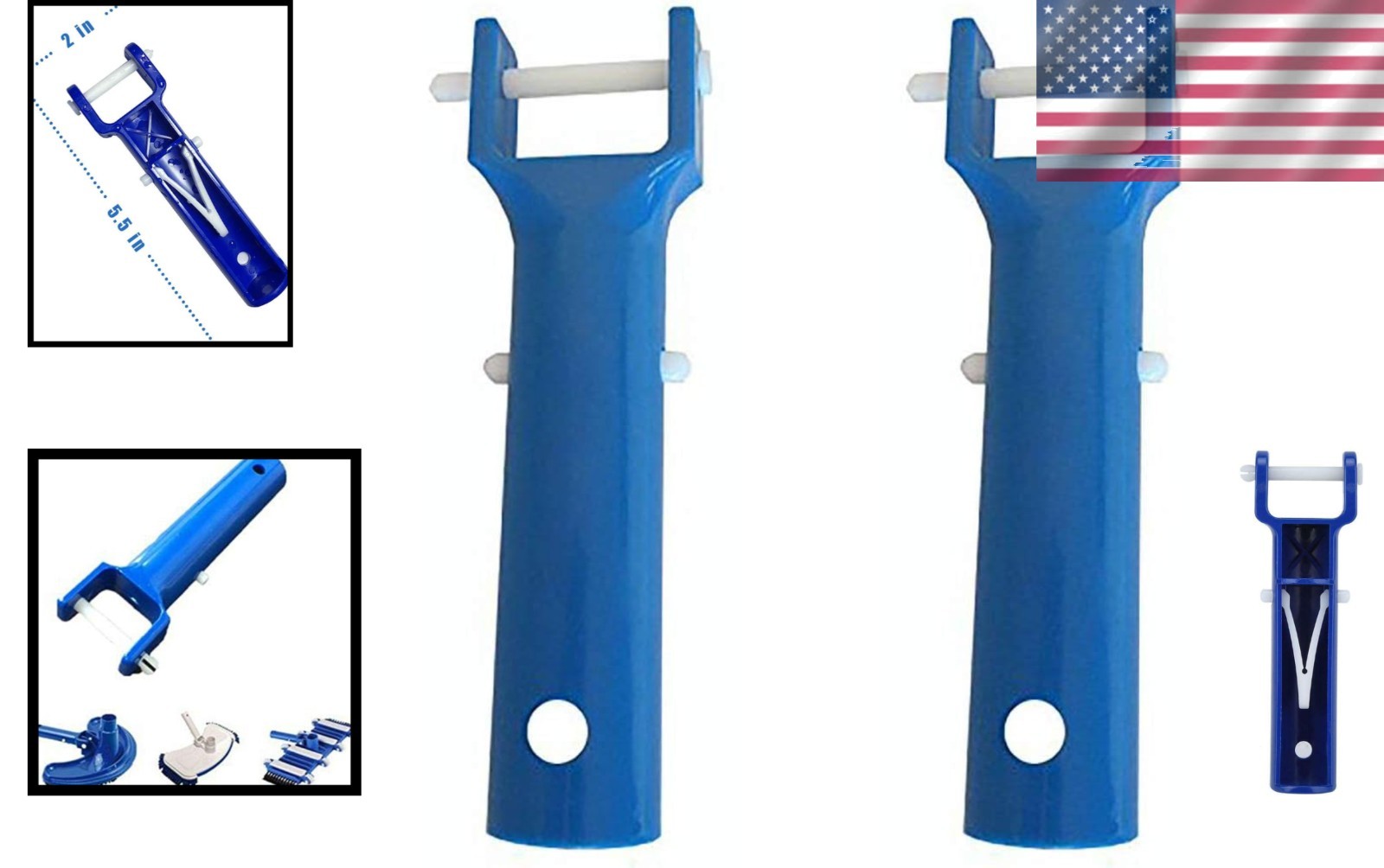 Pool Vacuum Handle Replacement Kit — 2-Pack