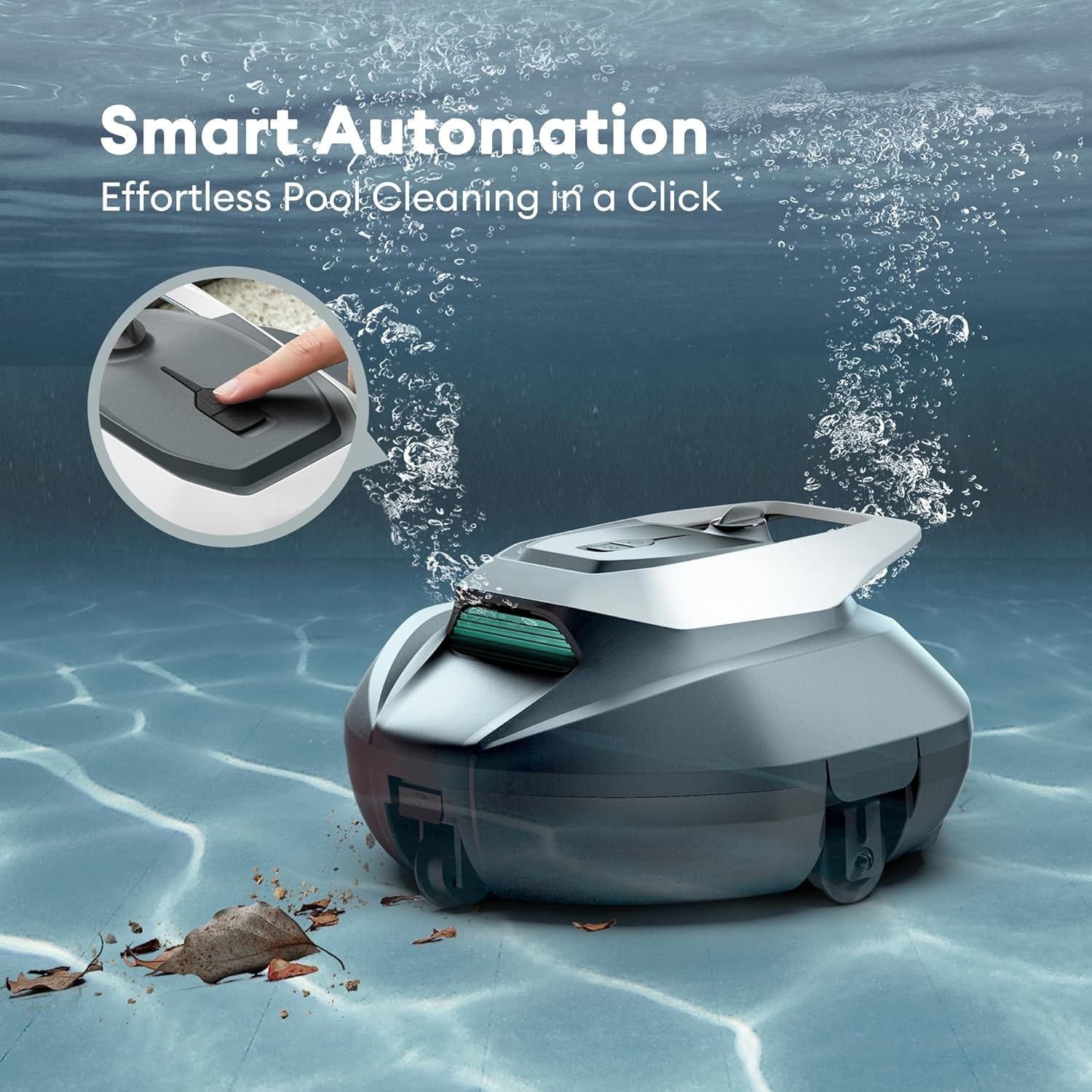 Cordless Robotic Pool Cleaner with Remote Control, 90 Min Runtime, Fast Charg…