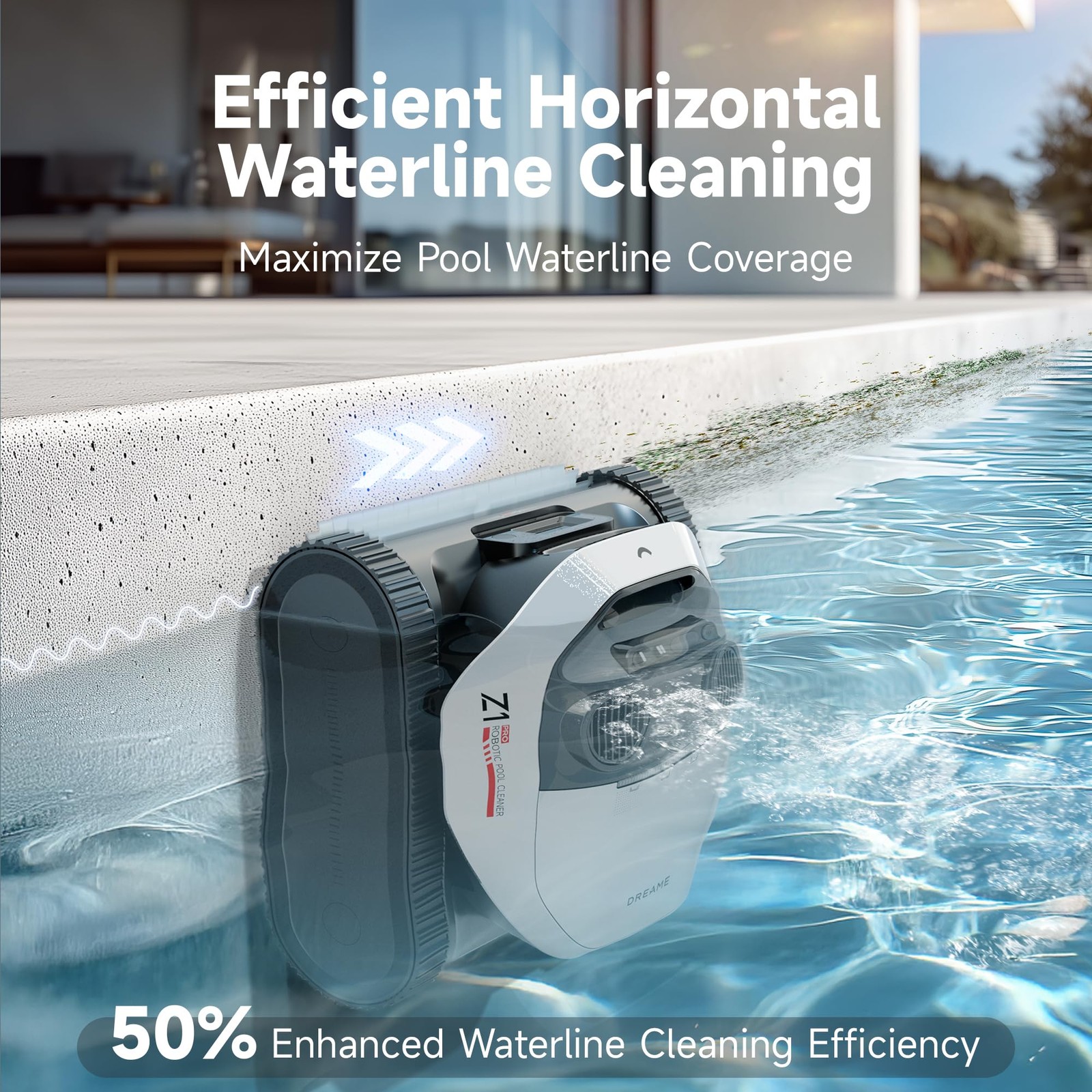 DREAME Z1 PRO Robotic Pool Cleaner, 8000 GPH Strong Suction, 180-300 Gray