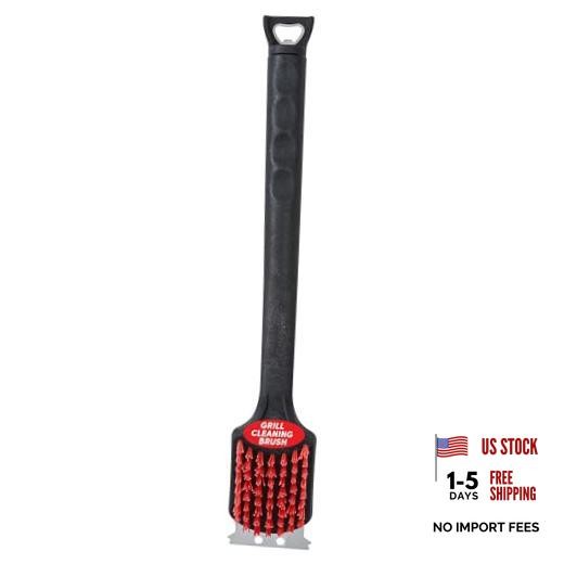 Grill Cleaning Brush with Nylon Bristles and Scraper, 1 Count Grill Brush