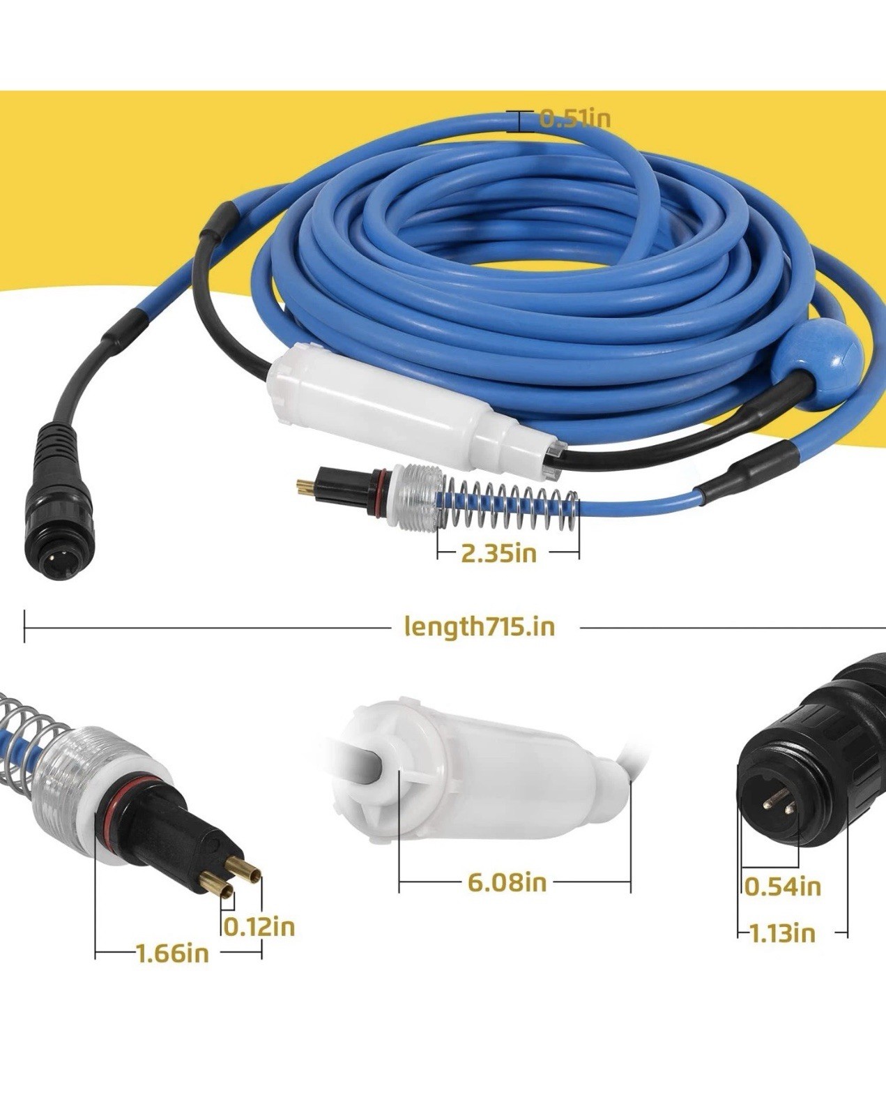 9995861 DIY Cable Swivel 2 Wire 60ft Replacement For Robotic Pool Cleaner*READ*