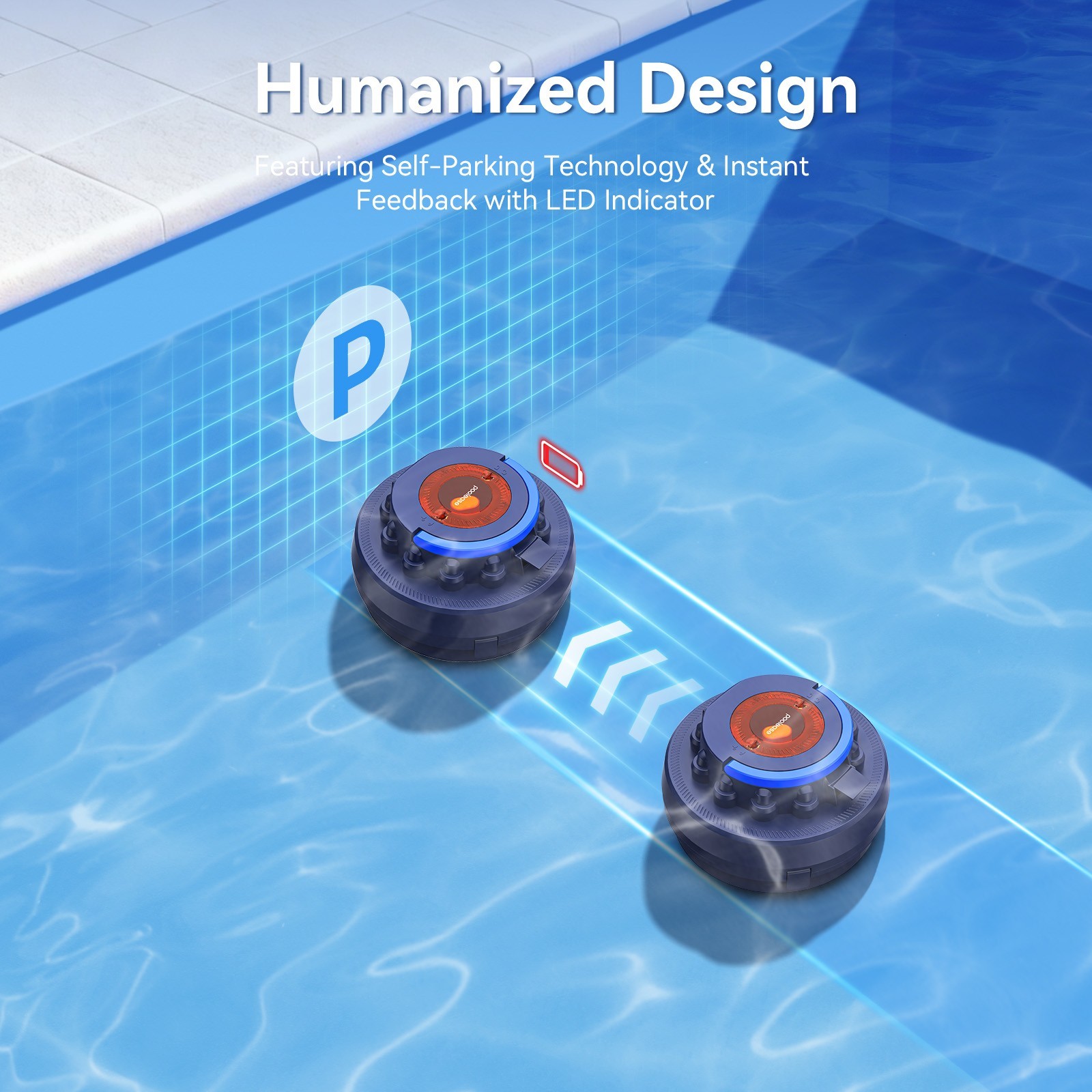 Cordless Pool Robot Cleaner Automatic Ideal for Inground Above-Ground Flat Pool