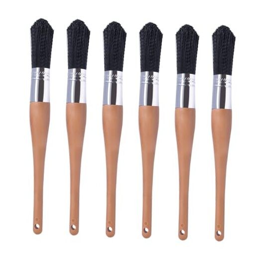 Parts Cleaning Brush Home and Auto Use Parts Cleaner Brush Solvent Black 6pcs