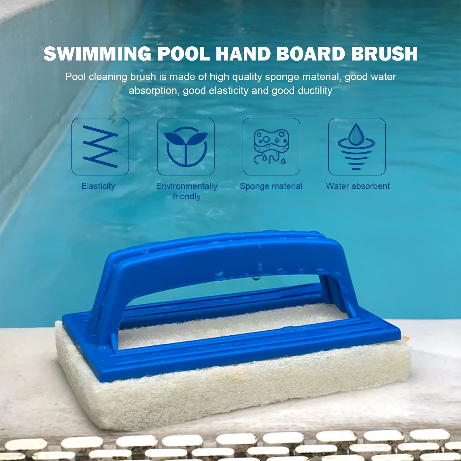 Pool Wall Cleaning Brush Waterline Scrubber Cleaning Pool Hot Spring Swimming Po