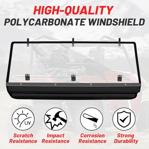 General 1000 Rear Windshield PC Back Window Compatible with Polaris Clear
