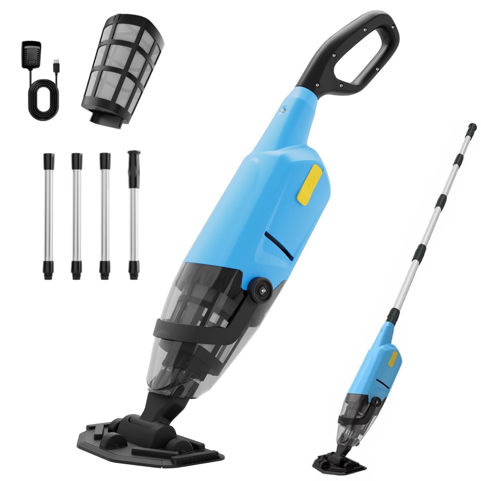 Handheld Pool Vacuum Cleaner for Above Ground Pool/Spas Cordless Rechargeable