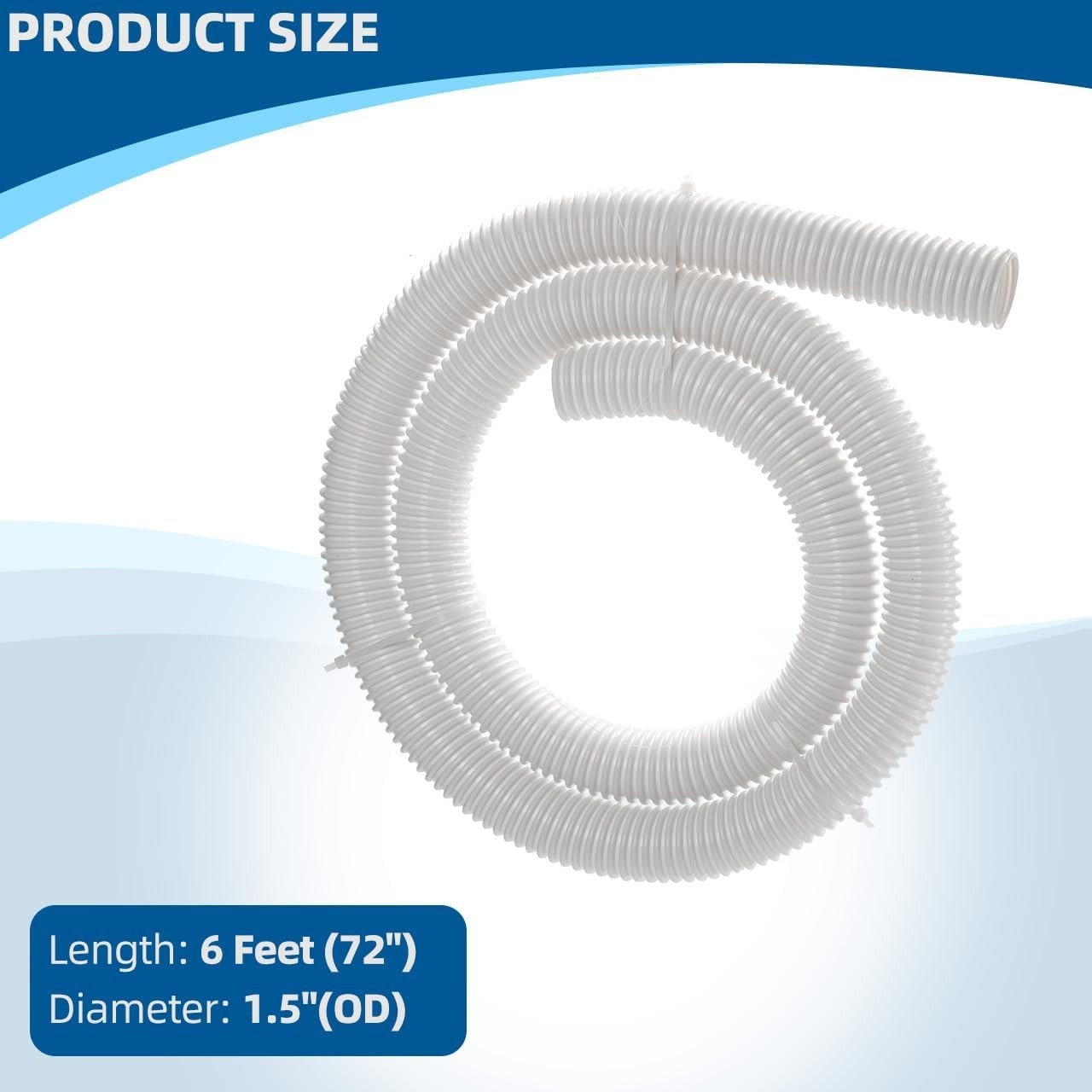 9-100-3102 6 Ft Cuff-Less Feed Hose Compatible with Polaris Pool Cleaner Parts