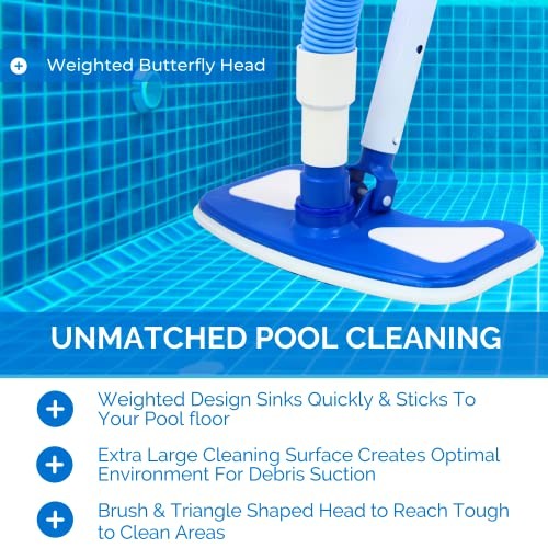 SWIMLINE HYDROTOOLS Manual Pool Vacuum Head Attachment For Inground & Above Grou