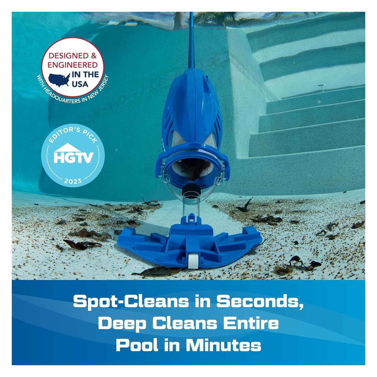 POOL BLASTER Millennium Cordless Pool Vacuum, for above/inground pools w/Suction