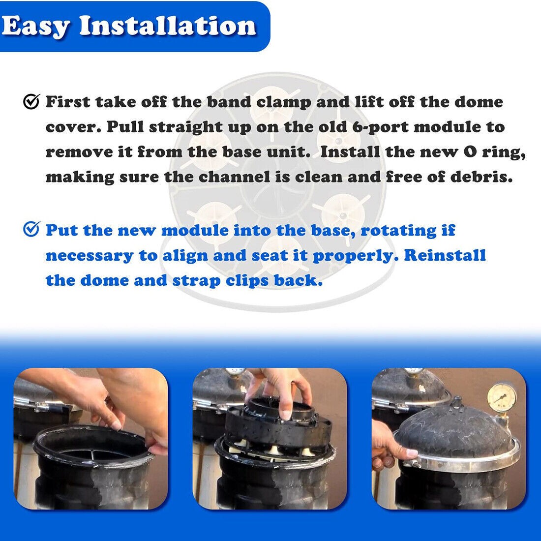 For Paramount for Floor Pool Cleaning 6 Port Module Water Valve 004-302-4408-00