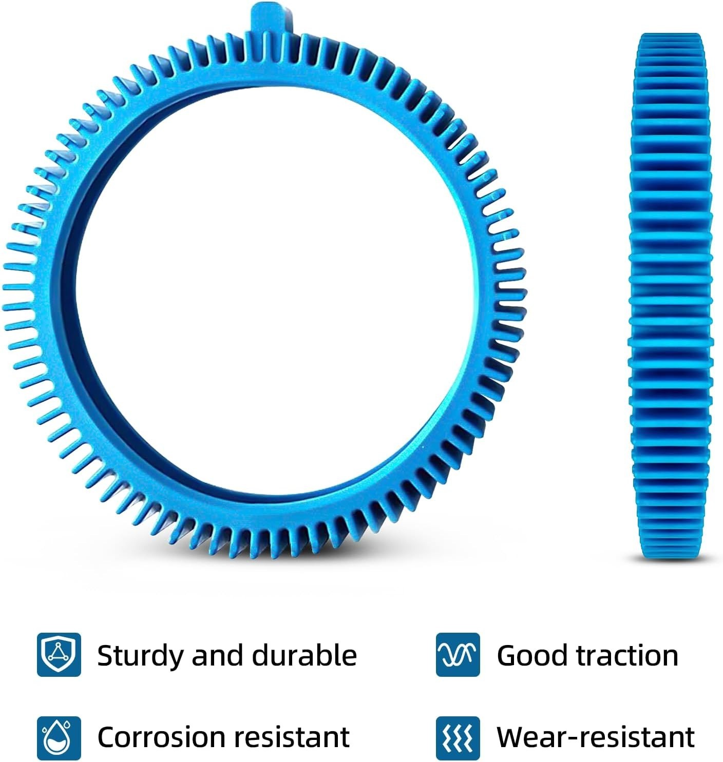Pool Cleaner Replacement Tires 4-Pack Fit 896584000-143 Super Hump, Easy Install