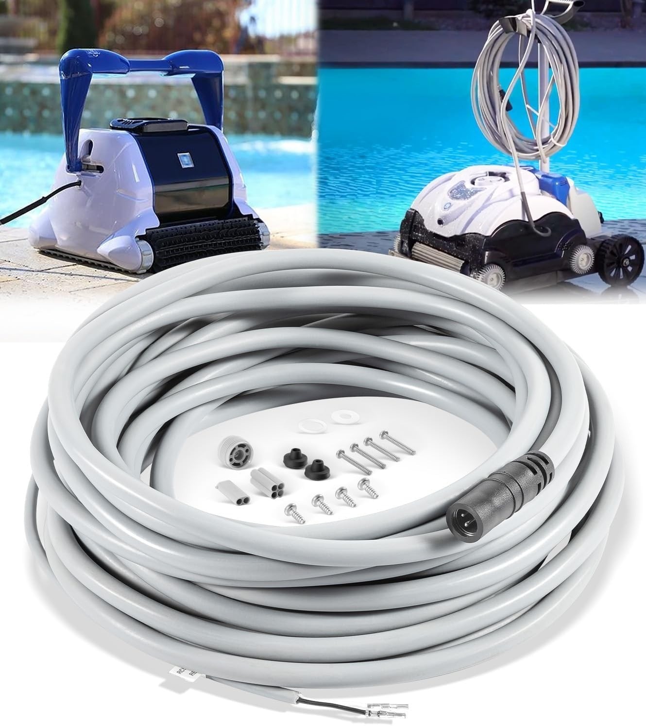 RCX50061 Floating Power Cord Assembly for Hayward Tigershark QC Robotic Cleaner