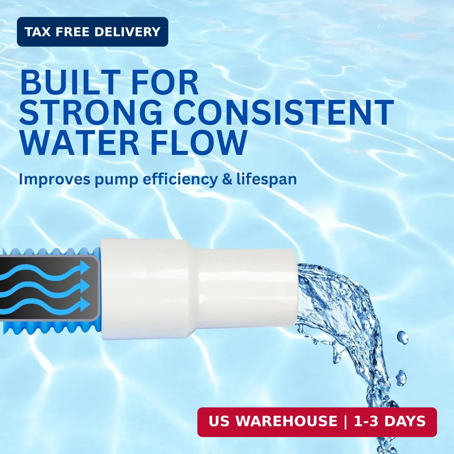 SWIMLINE HYDROTOOLS Standard Swimming Pool Vacuum Hose 1.25&Prime; X 18&prime; For Inground