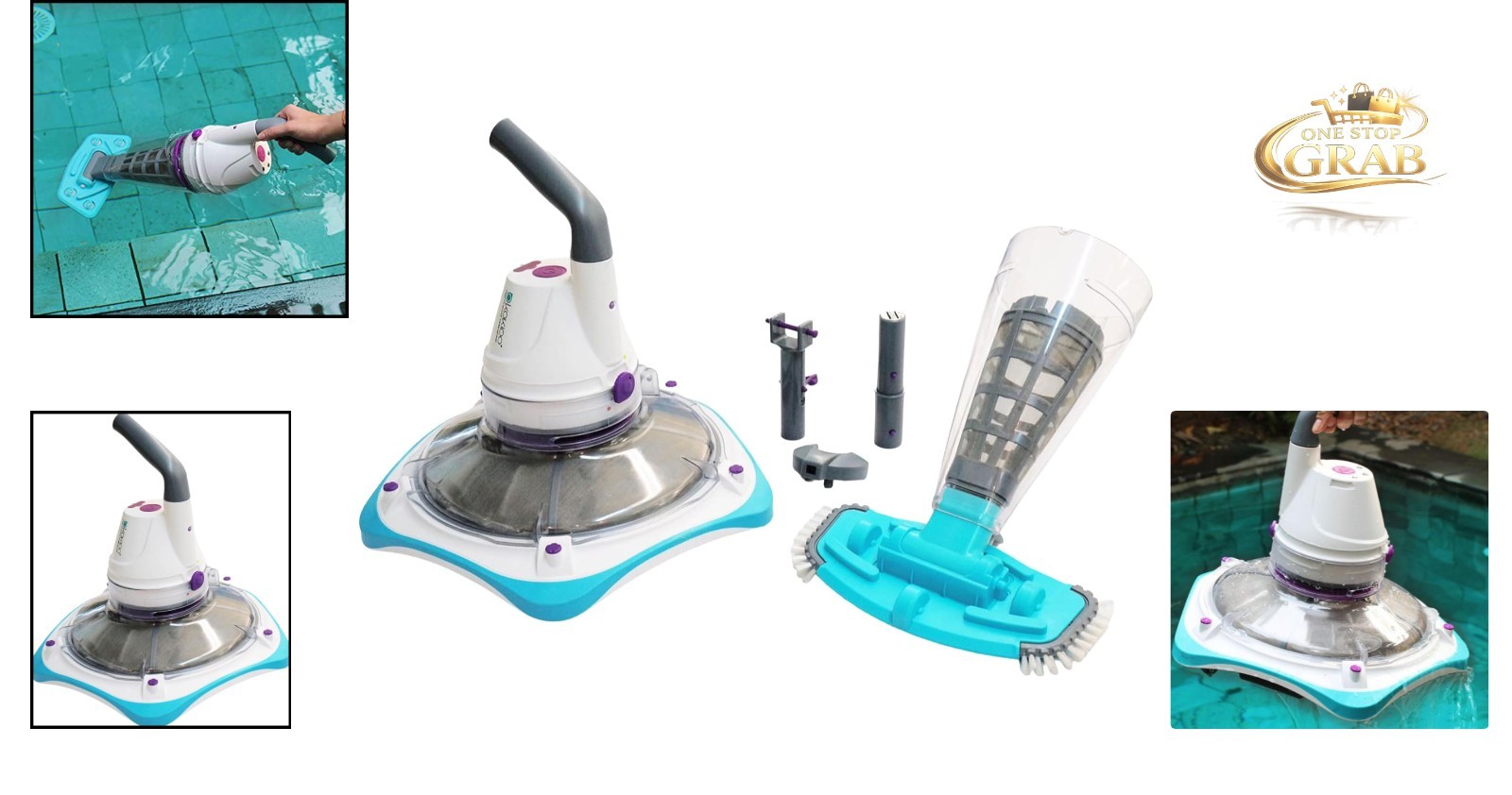 Telsa 85 Rechargeable Pool Vacuum Cleaner Set Handheld 11.1V Lithium-ion