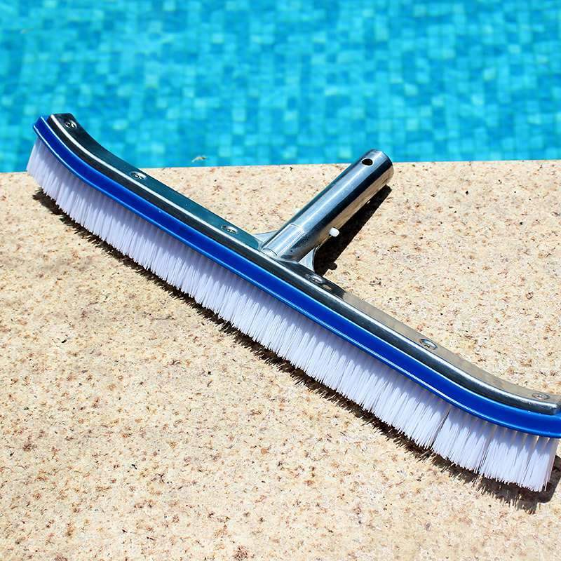18&Prime; Heavy Duty Swimming Pool Wall Floor Algae Aluminum Back Brush Head Broom