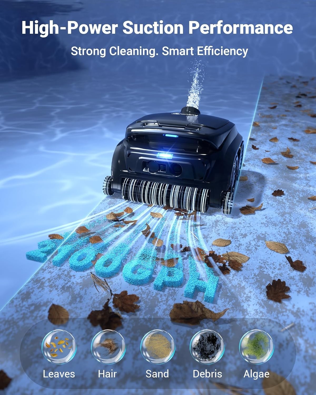 (2026 New) Winny B1 Cordless Robotic Vaccum Inground Pools, 5-in-1 Wall