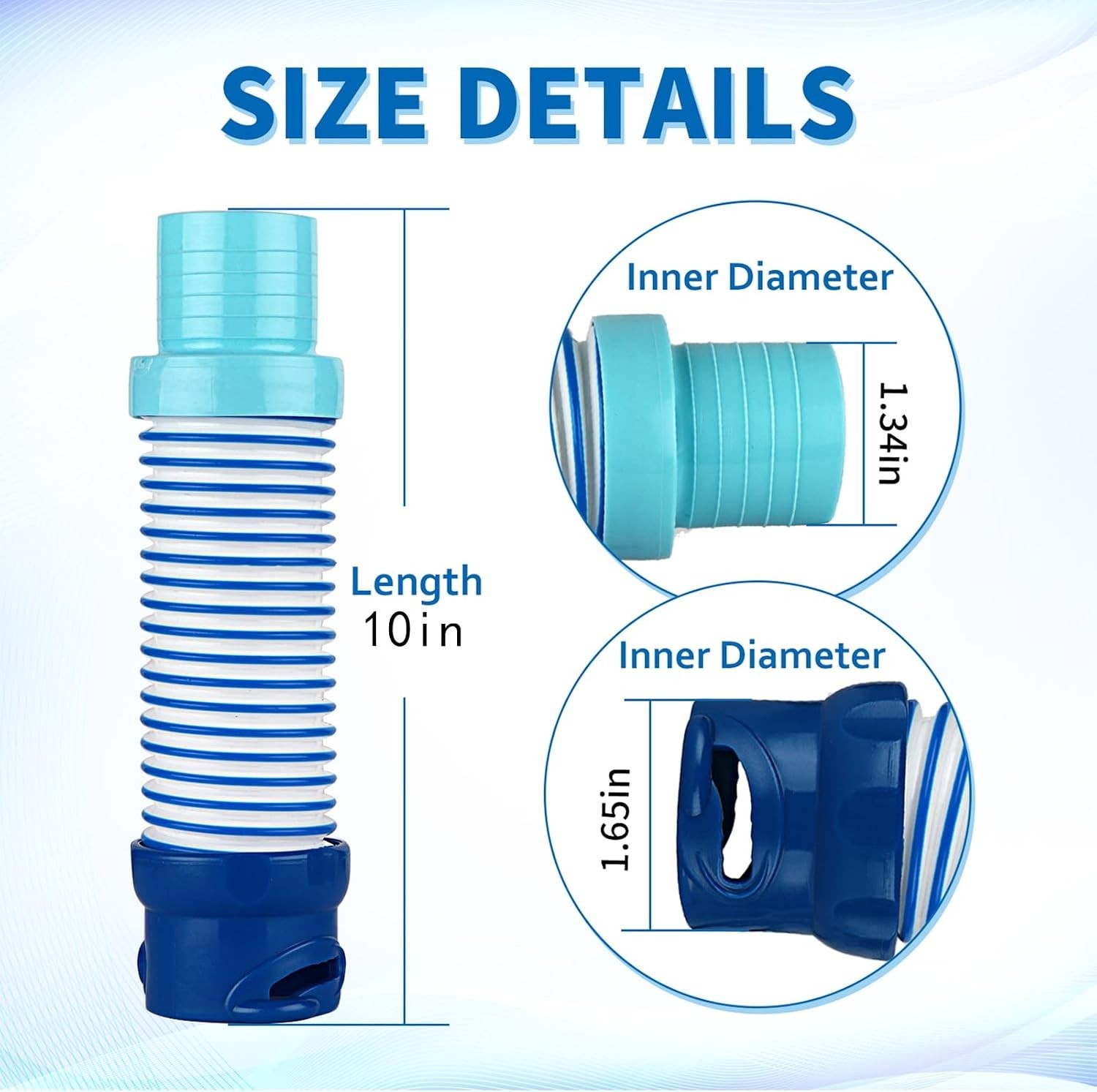 Durable 10-Inch Pool Vacuum Hose Adapter – Fits Zodiac MX6, MX8, X7 Quattro