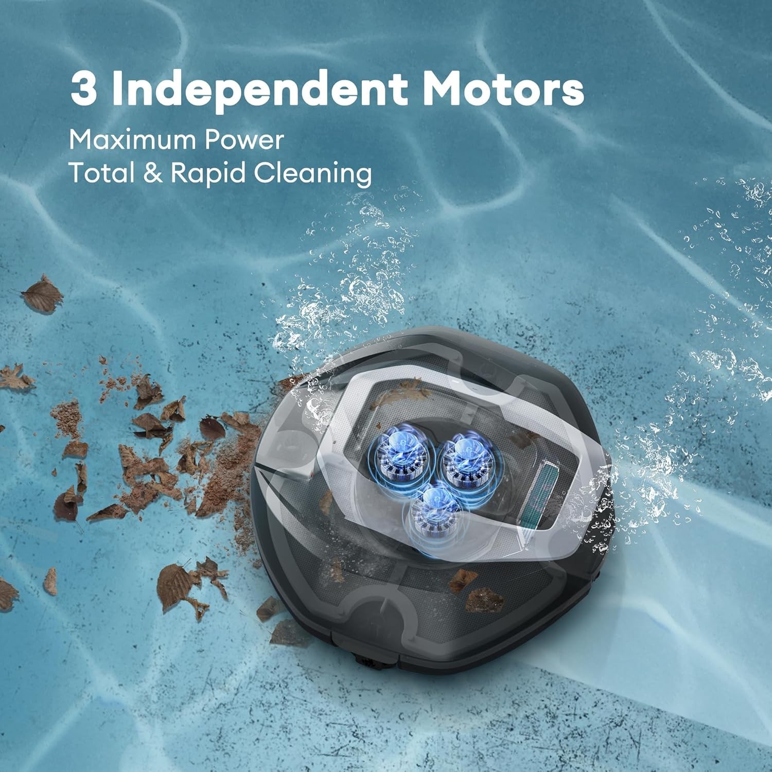 Cordless Robotic Pool Cleaner with Remote Control, 90 Min Runtime, Fast Charg…