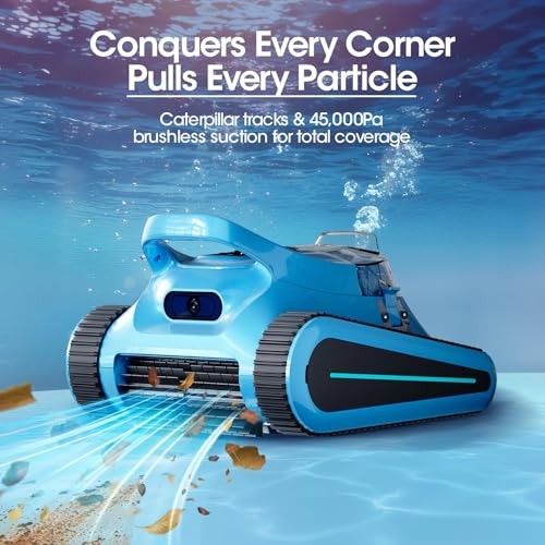 Robotic Pool Vacuum Cordless 180W Wall Waterline Climb