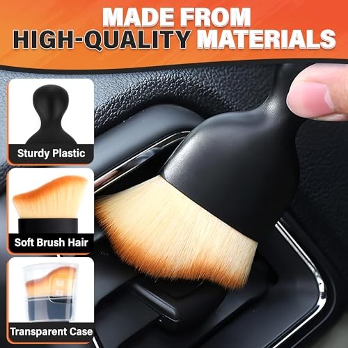 3Pcs Auto Detailing Brushes Set – 2.29&Prime; x 3.98&Prime; Car Cleaning Brush Interior