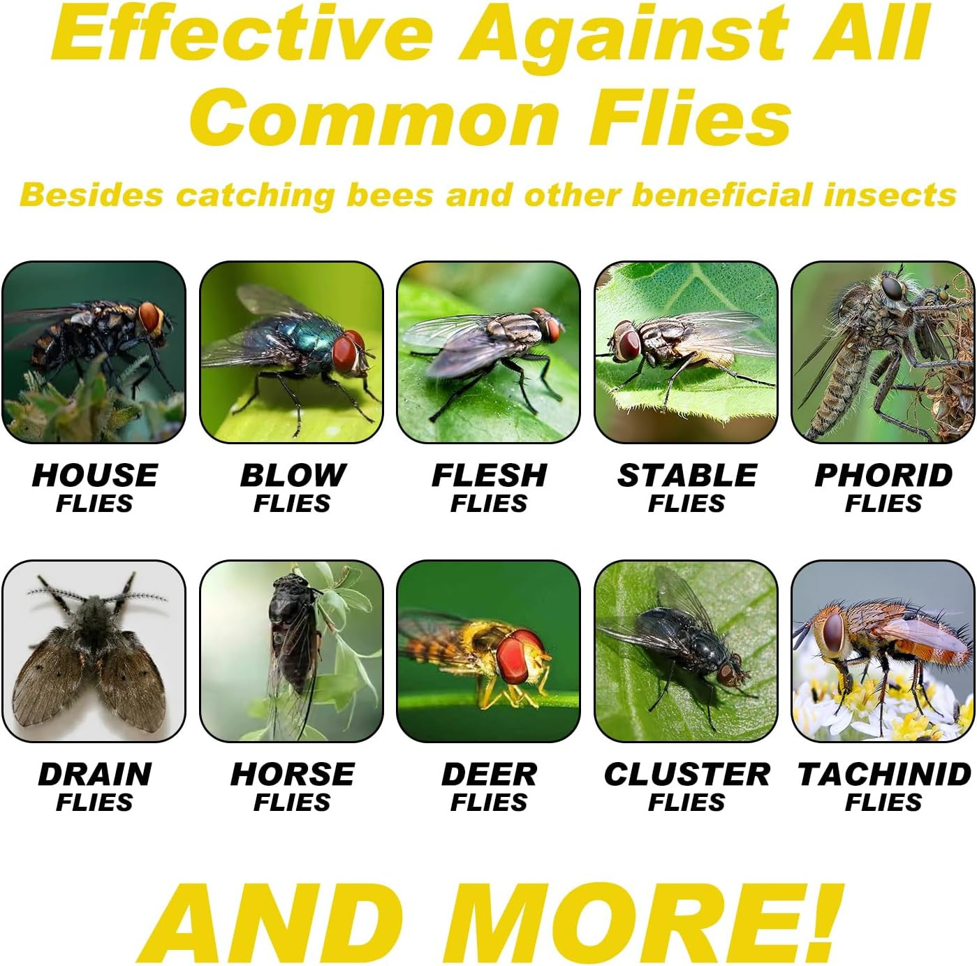 Outdoor Fly Traps for Patio, 6 Pack Pre-Baited Big Fly Bags Outdoor Disposable,