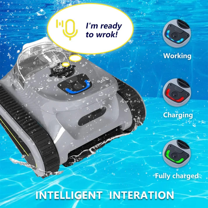 SEAUTO SAT30Cordless Robotic Pool Cleaner 45000Pa Sonar Navigation Wall Climbing