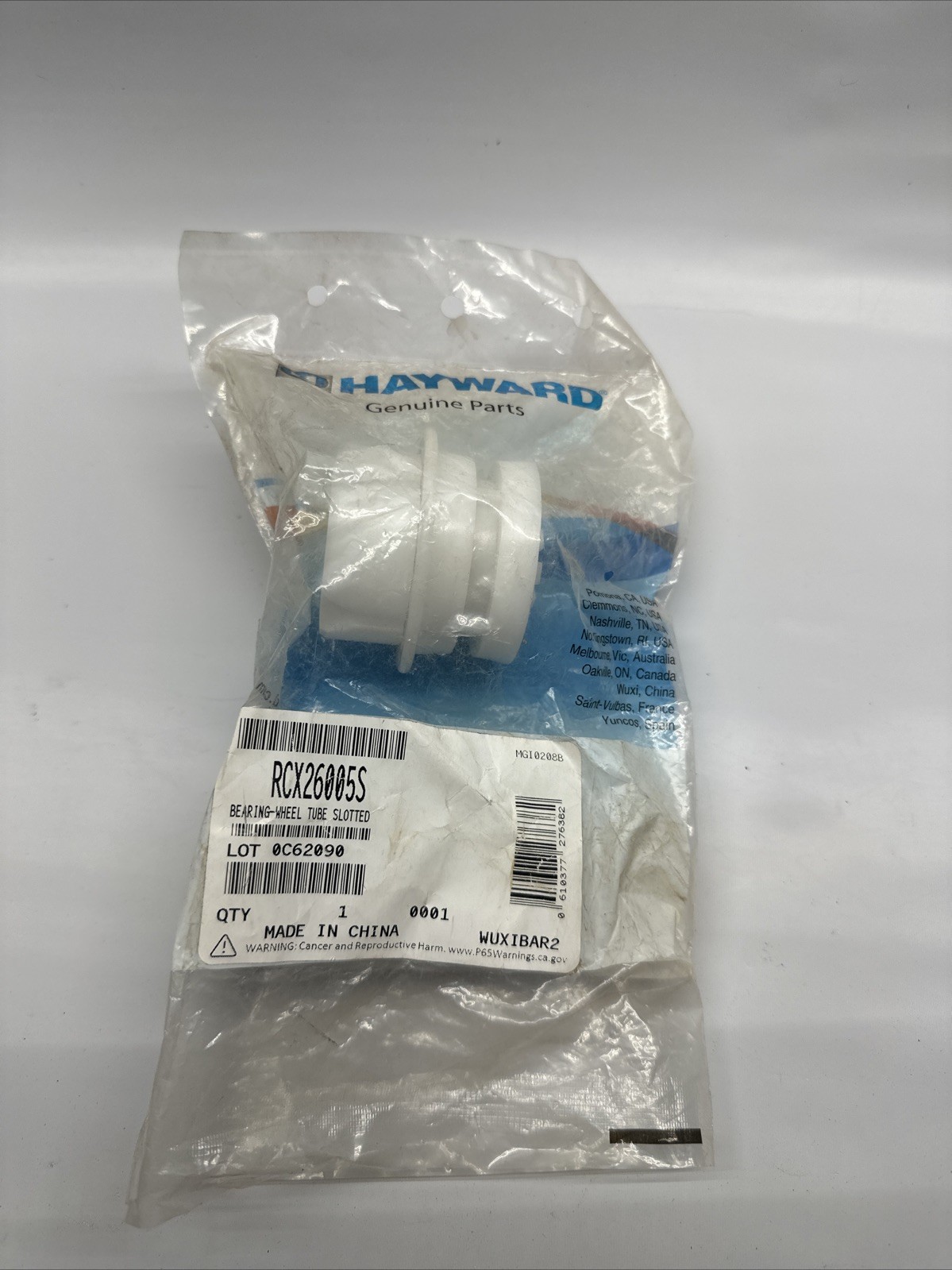 Hayward RCX26005S Tiger Shark Bearing Wheel Tube Slotted Pool Cleaner Genuine